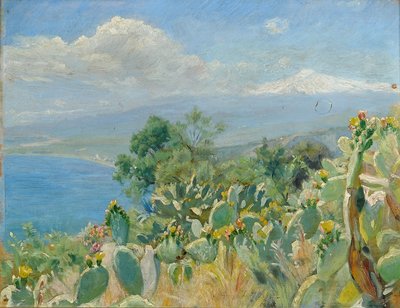 Flourishing Cacti Near Taormina by Peder Severin Krøyer